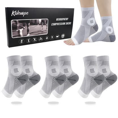 KOLEVAPE Neuropathy Socks for Women & Men,Nano Socks,Compression Socks